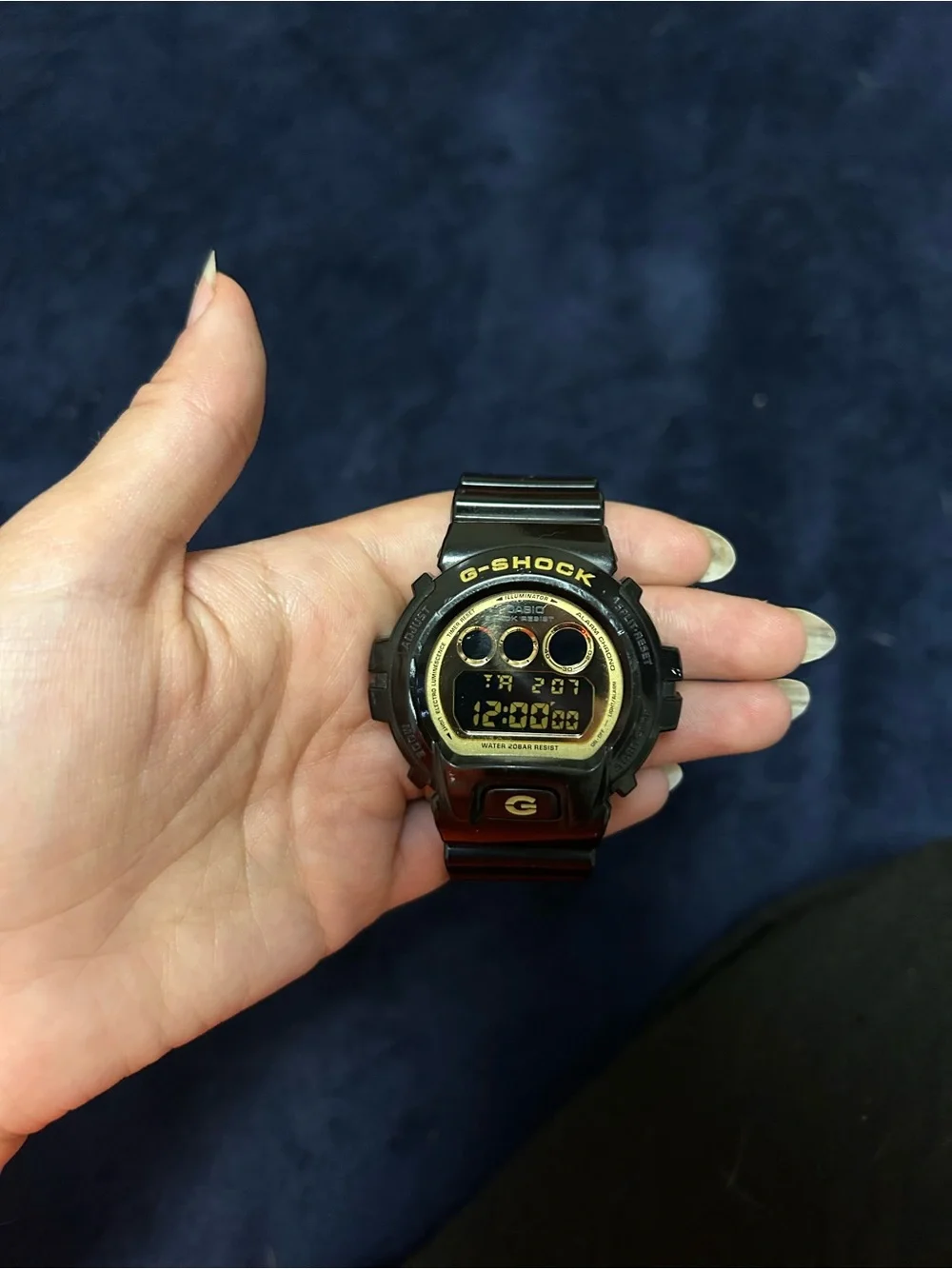 G-Shock Digital Watch - Black with Gold Accents